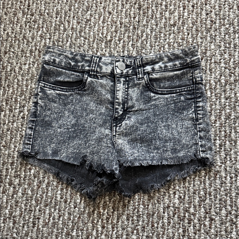 H&M Washed Black Jean Shorts